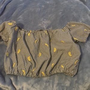 Off the shoulder crop top